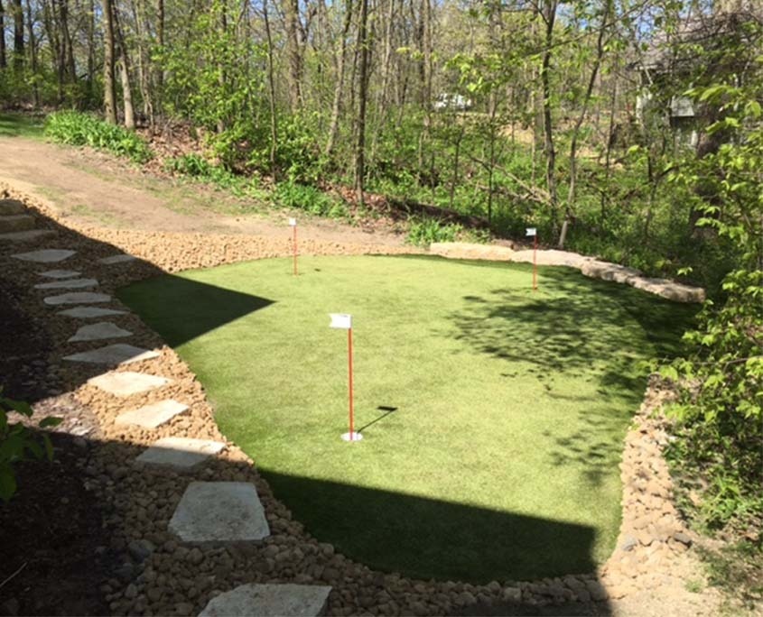 Artificial Putting Green Installation in Madison, WI