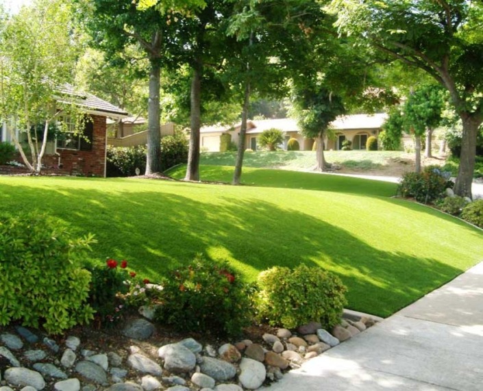 artificial grass lawn and landscaping