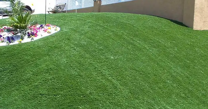 synthetic grass lawn hill